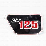 สติ๊กเกอร์ ข้างขวา "CT125" ติดรถสีแดง ของแท้ พื้นดำ 1 ชิ้น สำหรับ Honda CT125 CT-125 125cc Motorcycle Scooter ปี 2020-2022